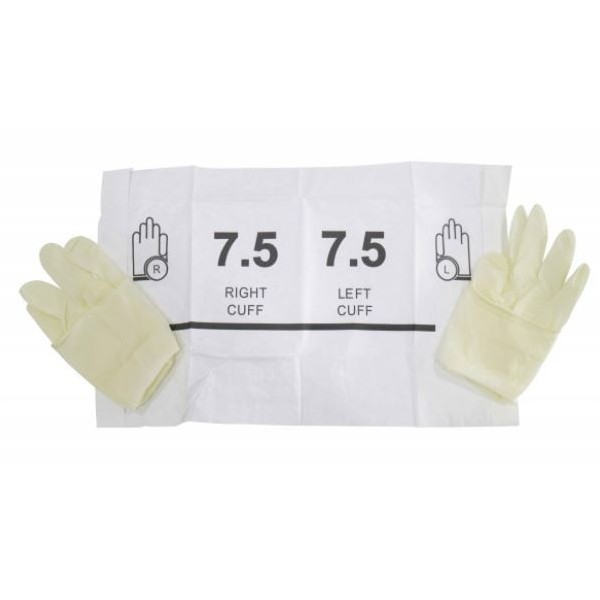 GANTS DE CHIRURGIE EN LATEX 7,0 - 7,5, 8 POUDREE