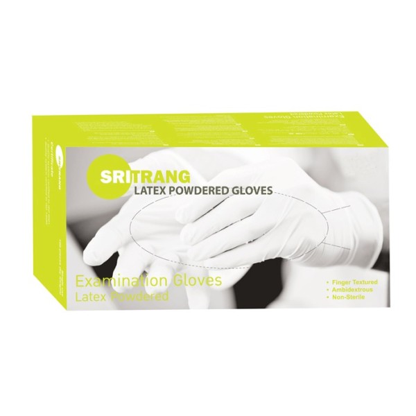 GANTS D'EXAMEN LATEX NON POUDRES S-M-L