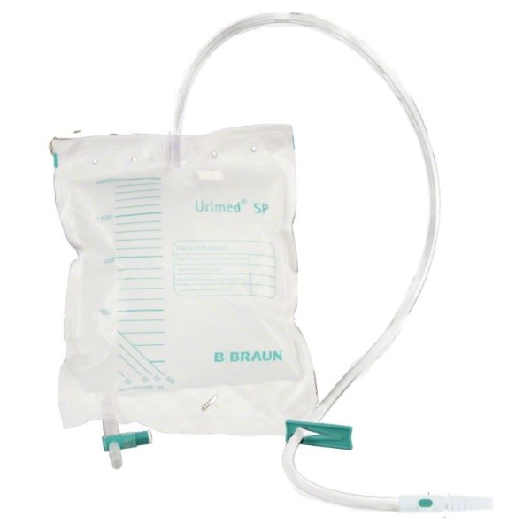 POCHES A URINE  ADULTE EN T + VALVE 2L