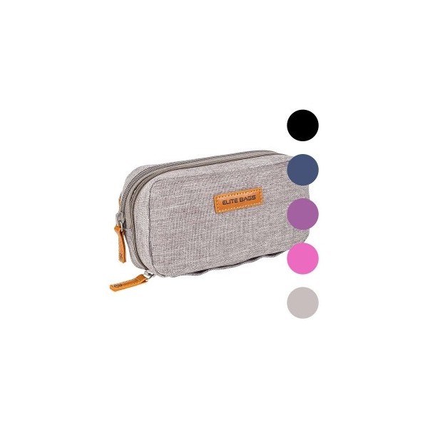 TROUSSE ISOTHERMIQUE "MATERIEL DIABETIQUE" EN TISSU VINYL NOIR