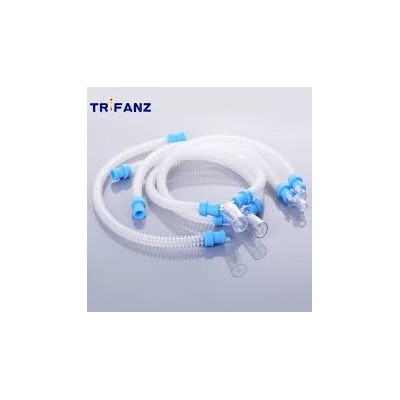 CIRCUIT RESPIRATOIRE EN SILICONE REUTILISABLE 1,8M ADULTE 2 PIEGES