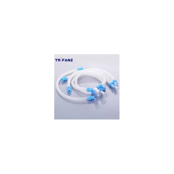 CIRCUIT RESPIRATOIRE EN SILICONE REUTILISABLE 1,8M ADULTE 2 PIEGES